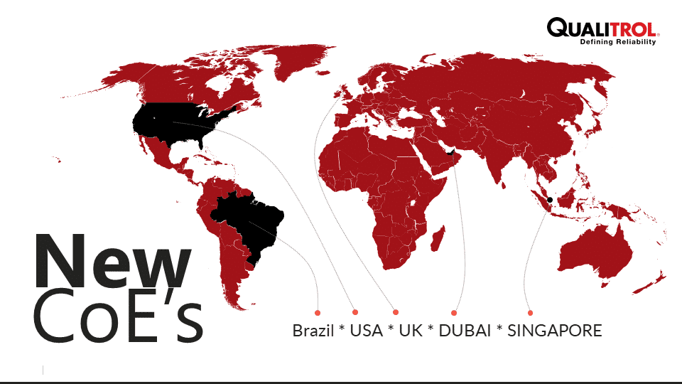 Global map of Qualitrol's COE's centers